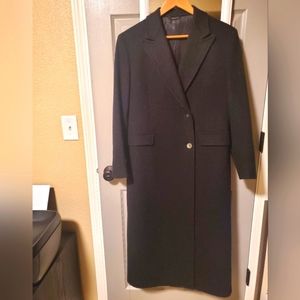 BROOKS BROTHERS wool coat charcoal Grey